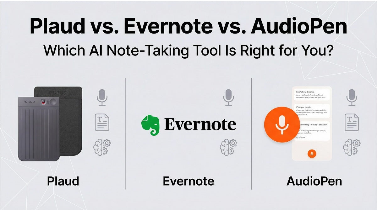 Plaud vs. Evernote vs. AudioPen: Which AI Note-Taking Tool Is Best for ...