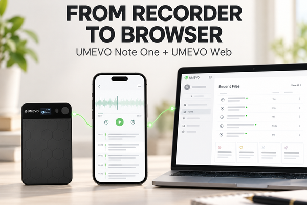 From Recorder to Browser: A UMEVO Note One and UMEVO Web Workflow
