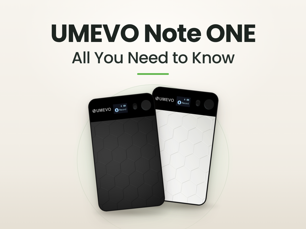 UMEVO Note ONE in black and white with the headline All You Need to Know