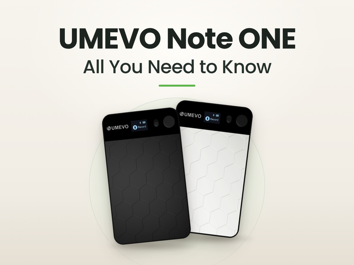 UMEVO Note ONE in black and white with the headline All You Need to Know