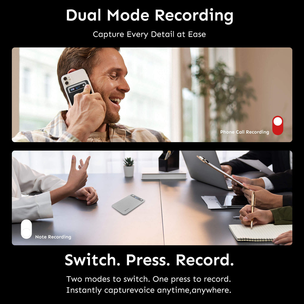 UMEVO Note Plus - Magnetic AI Voice Recorder: HD Noise Reduction & Mobile AI Assistant | Voice Transcription & Summary Powered by ChatGPT