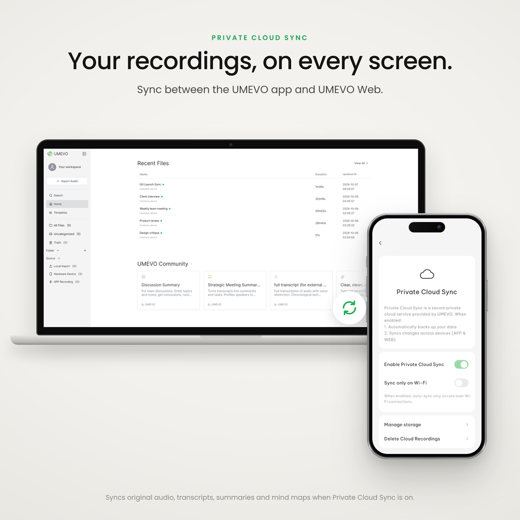 UMEVO Note ONE - AI Note Taker