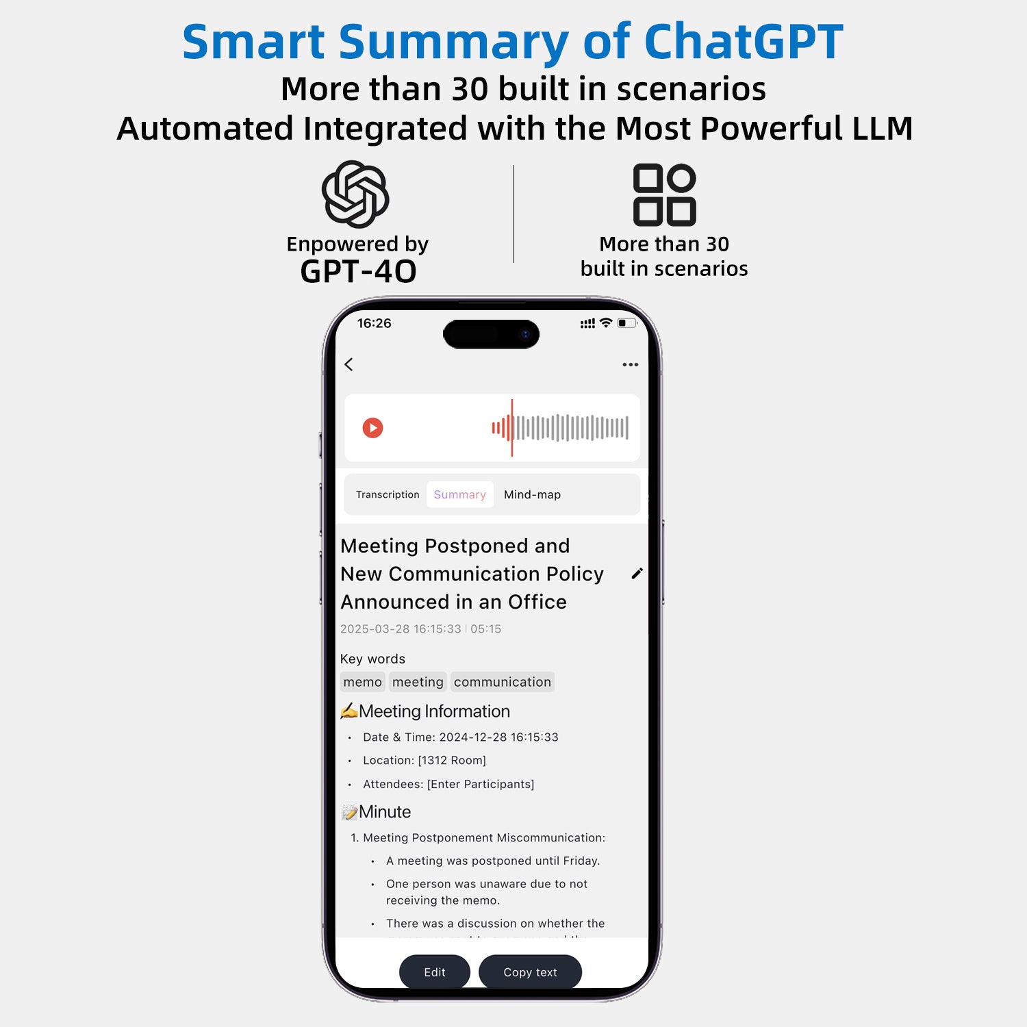 UMEVO Note - Magnetic AI Voice Recorder - Accuracy Translation & Smart Summarization