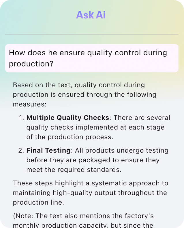 Reference-based answers