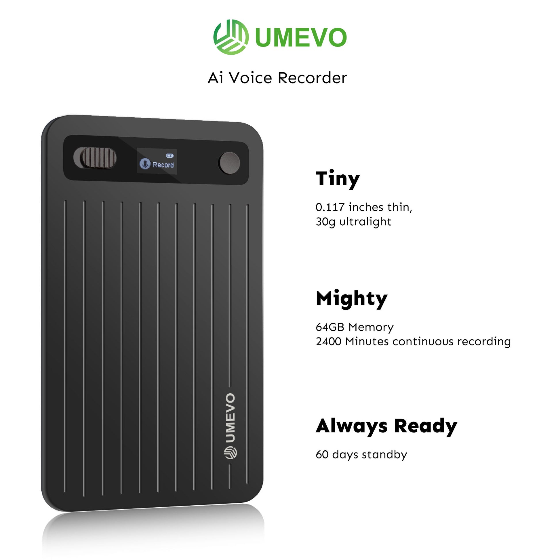 UMEVO Note Plus - AI Voice Recorder: Voice Transcription & Summary